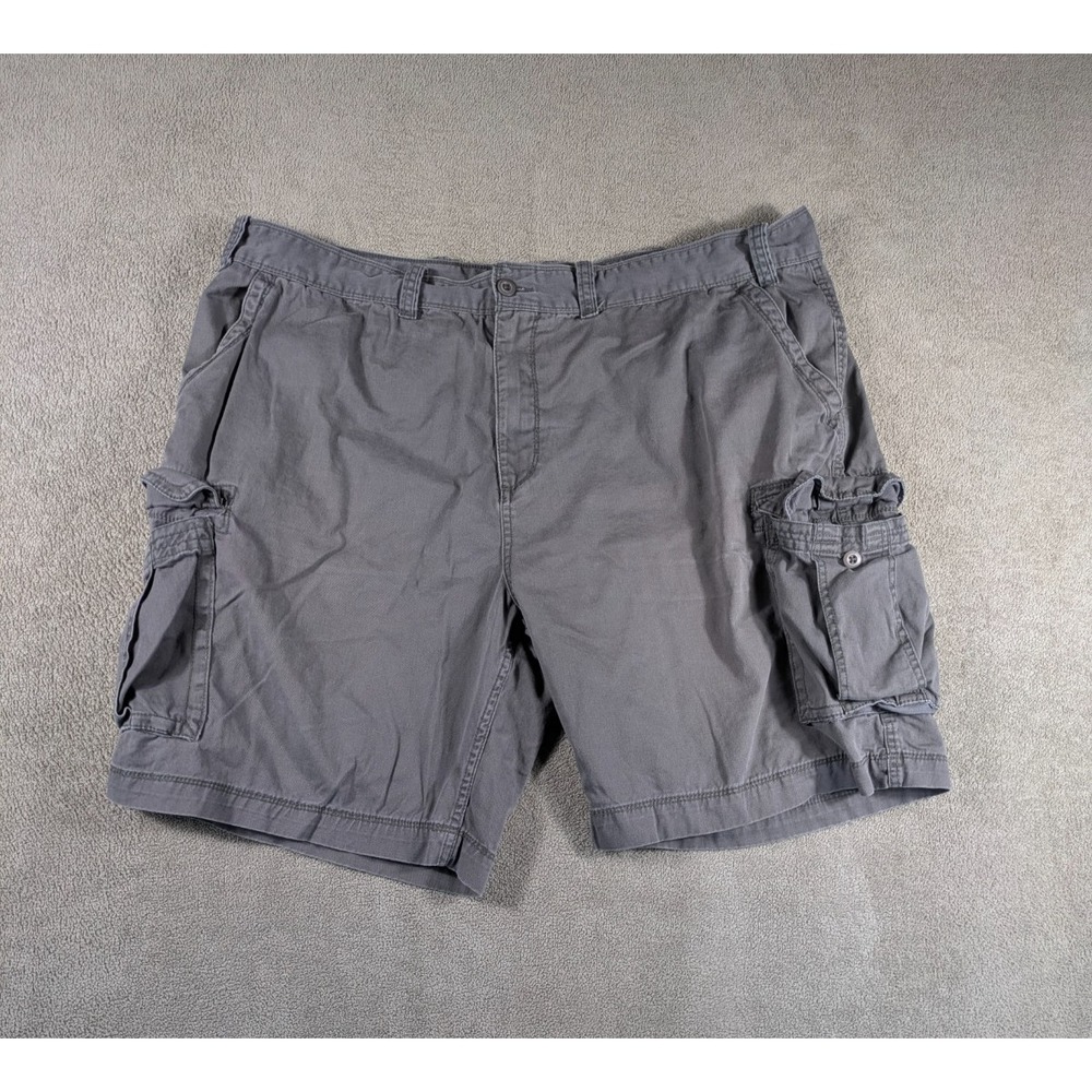 Foundry Shorts Mens 48 Gray 100% Cotton High Rise Cargo Pockets Hiking Outdoor